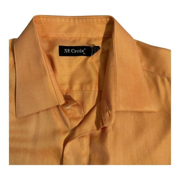 St Croix Mens Button Down Long Sleeve Shirt Burnt Orange Size XL - Picture 5 of 12